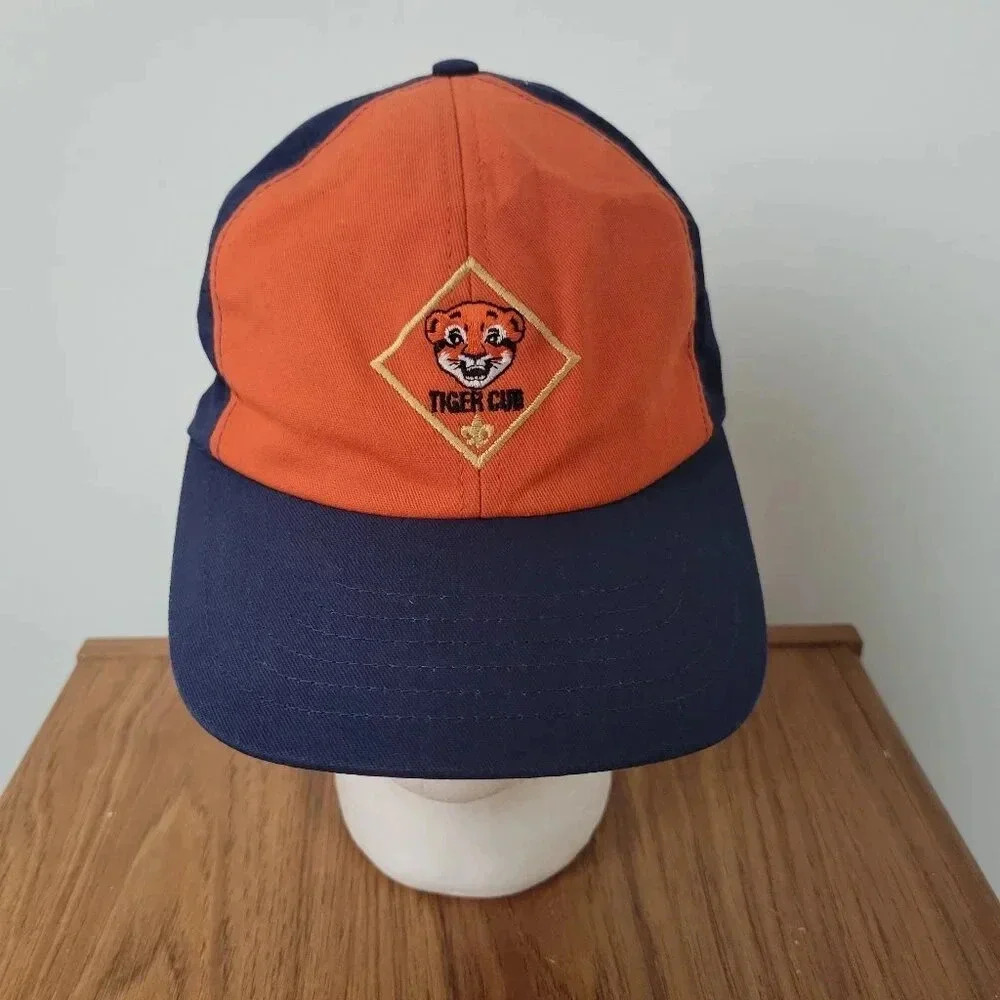 Boy Scouts Tiger Cub Scout Hat Cap Medium Large M/L Snapback BSA USA Vintage